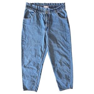 Zara light blue, high-waisted, elasticated waist jeans. Size L